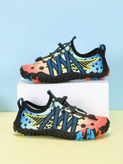 1 双儿童透气速干防滑水鞋，适合夏季海滩、游泳池、瑜伽、户外涉水