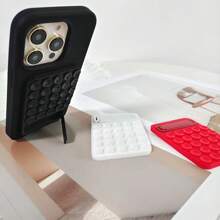 1pc Silicone Suction Cup Phone Holder, Adhesive Portable Selfie Stand - Multicolor - View 3