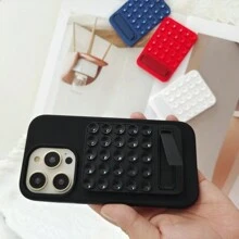 1pc Silicone Suction Cup Phone Holder, Adhesive Portable Selfie Stand - Multicolor - View 4