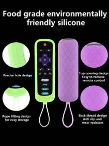 3 件装硅胶夜光遥控器保护套适用于 TCL ROKU 系列 RC280TV，防摔、夜光，夜间使用更方便