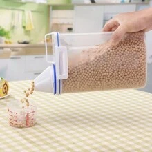 Pote Hermético com Copo Multiuso Medidor 2L Bico Dosador Cozinha Mantimentos Lavanderia