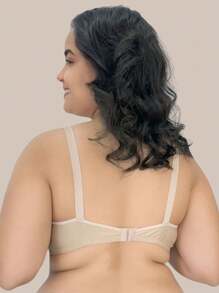 KIT 02 Plus Size Nursing Bras With Easy Open Straps, Reinforced Microfiber, Pregnant Women. NUDE/ROSE - Multicolor - View 6