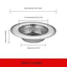 1 pieza Colador de fregadero de cocina, colador de desagüe de acero inoxidable para fregadero de cocina, colador de fregadero antiguo, colador de fregadero para verduras, colador de desechos de alcantarillado, accesorios de cocina, un regalo imprescindible de herramientas de cocina para chefs en el hogar, almacenamiento ahorra espacio para organizadores de cocina, idea de regalo de cocina navideña