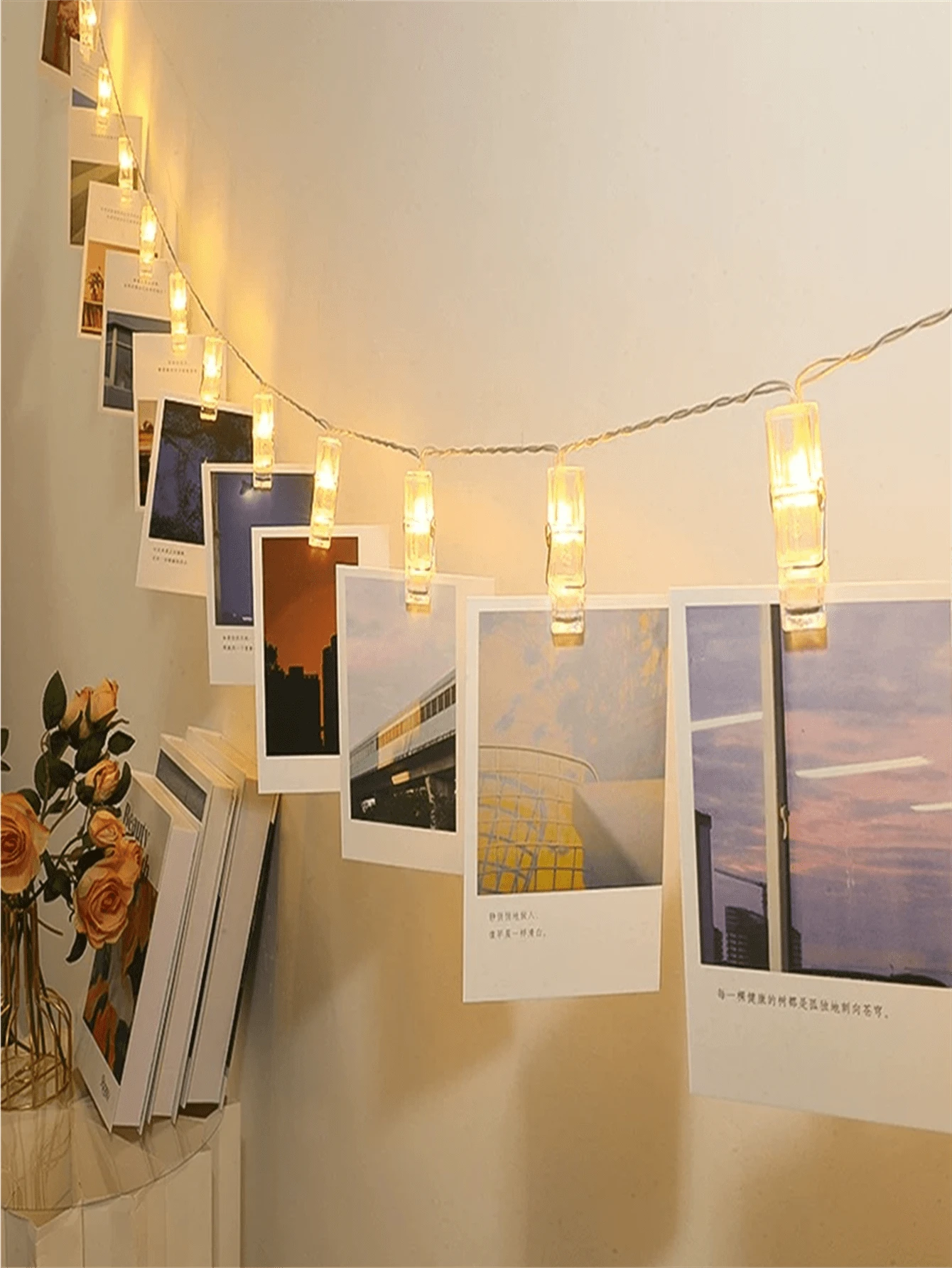 LED PENCIL CLOTHESLINE 2 Meters For 10 Photos - Fio Com 10 Preendedores Leds - View 1