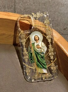 圣耶稣图案透明手机壳，兼容 16/11/12/13/14/15/15 Pro/15 Plus/15 Pro Max/7 Plus/8 Plus/X/Xs Max/Xr/11 Pro/12 Pro/13 Pro/14 Pro/12 Mini/13 Mini/11 Pro Max/12 Pro Max/13 Pro Max/14 Pro Max/14 Plus/6/6s/6 Plus/7/8/16 Pro/16 Plus/16 Pro Max/SE，以及三星Galaxy A54/A14/A12/A13/A15/A32/A33/A24/A52S/S20/S21/S22/S23/S24/S23 Plus/S24 Ultra，国际版，非国内版。 - 彩色 - 查看 3