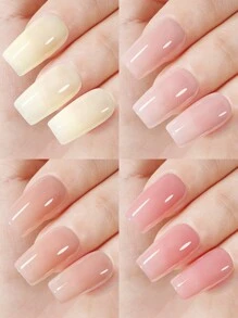 TOMICCA 4瓶8毫升裸粉色/奶油白色凝胶指甲油，长效可卸UV/LED凝胶指甲油套装，适合初学者在家DIY，专业美甲沙龙或作为礼物赠送 - 彩色 - 查看 5