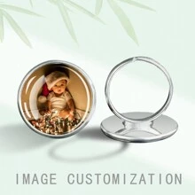 1pc Customized Ring Circular Photo Customized Ring Men's And Women's Jewelry Unique Gift For Holiday Commemoration