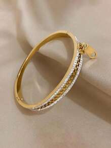 1 chiếc vòng tay bằng thép không gỉ, món quà trang sức độc đáo dành cho phụ nữ. - dây kéo - Xem 5