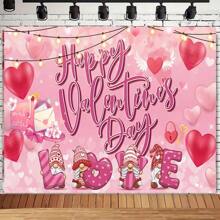 Pancarta de 'Feliz Día de San Valentín', disponible en varios tamaños, adecuada para decoración del Día de San Valentín, fondo del Día de San Valentín, decoración de la pancarta de la fiesta del Día de San Valentín - Multicolor - Ver 3