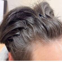 男士头带，女士头带，带黑色波浪弹簧的男士头带，户外运动头带，男士头带夹，女士配饰，简约弹性防滑头带头饰，送礼的理想选择 - 彩色 - 查看 6