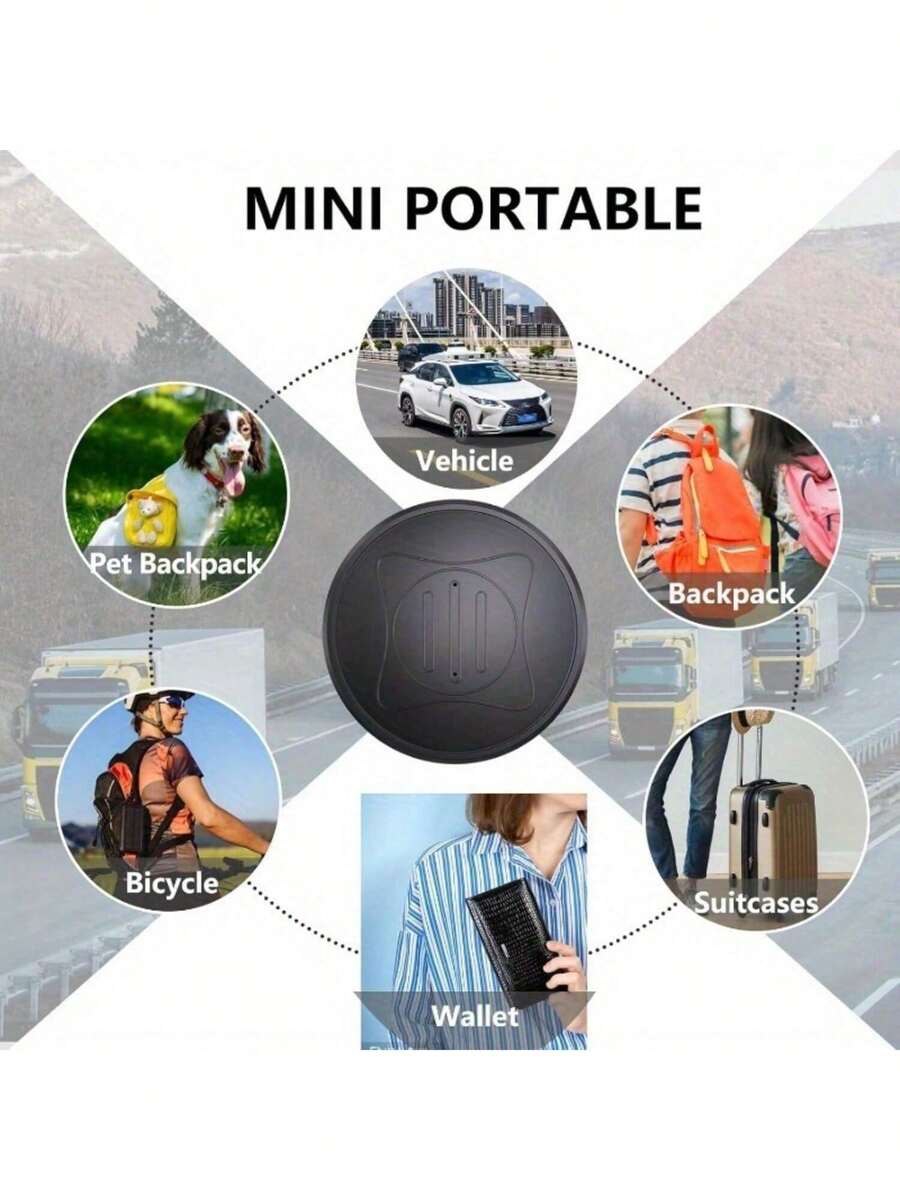 1pcs/2pcs Vehicle GPS Tracker, Car GPS Tracker Portable Real-Time Magnetic GPS Tracking Device, Full Global Coverage Location Tracker For Cars, Dogs, Trucks/People. No Monthly Fees/No Subscription Required