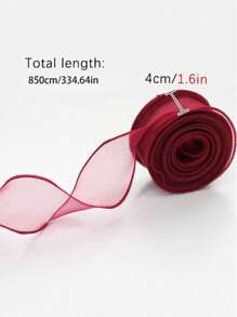 2 CÁI/1 CÁI, Ruy băng satin 850CM có viền, Ruy băng organza đuôi cá, Dùng để trang trí ngày lễ, Đóng gói, Tiệc tùng, Viền bánh sinh nhật, Trắng tinh khiết, Hồng, Đỏ Vải tuyn gợn sóng tự làm, Viền hoa ren, Thích hợp để cắm hoa, Gói quà, Làm nơ, Đám cưới, Trang trí tiệc ngày lễ, Trở lại trường học, Ngày lễ tình nhân - Nhiều màu - Xem 7