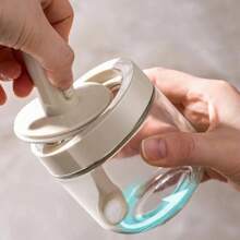 1pc Glass Seasoning Bottle With Telescopic Spoon, Salt Storage Box For Home, Leakproof And Moisture-Proof