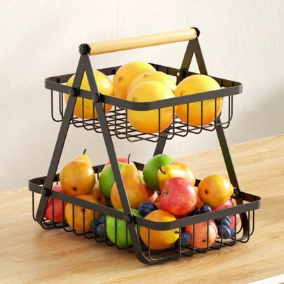 Fruteira Cesto Organizador Portátil de Mesa para Frutas e Legumes Multiuso