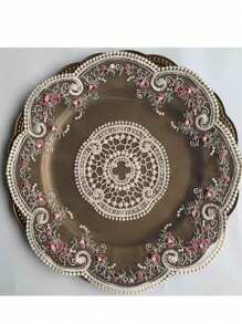 1pc French Lace Tablecloth, Sophisticated And Atmospheric Dining Mat Household Decor