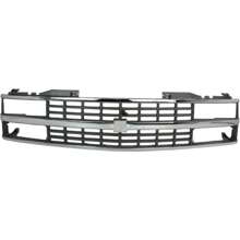 Grille For 1988-93 Chevy C K 1500 Chrome Shell With Black Insert Dual Headlight - 1 - 查看 1