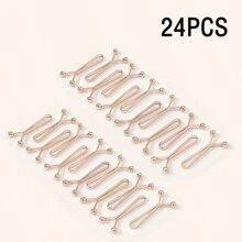 24pcs/12pcs/8pcs Invisible U-Shaped Waist-Cinching Clips, Waist Clips No Nail No Sew To Adjust Pants Waist, Sleeve, Curtain Fixers, Scarf Clips, U-Shaped Anti-Slip Clips For Daily Use On Clothes, Skirts, Headscarves
