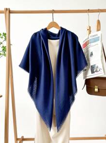 1 件优质春季新款亚麻 130 厘米方形披肩，纯色真丝围巾/披肩，适合女士 - 多色 - 查看 23