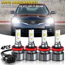 CHUSYYRAY For 2007-2017 Nissan Altima 4X LED Headlight Bulbs High/Low Beam H9 H11 6500K - 1 - 查看 1