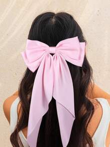 4件套女士蝴蝶结发夹，黑色蝴蝶结、白色蝴蝶结、米色蝴蝶结、裸色蝴蝶结发夹，丝带蝴蝶结发夹，蝴蝶结派对发饰，情人节发爪，发夹，发卡 - 彩色 - 查看 3