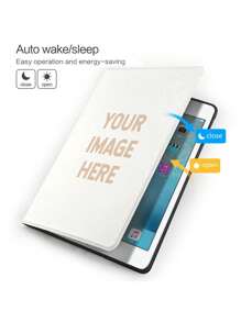 Custom Photo Case Personalized Cover IPad Case Customized Name Initials Monogram IPad Smart Case IPad Flip Stand Birthday Gift Cute Case - IPad 9 - View 8