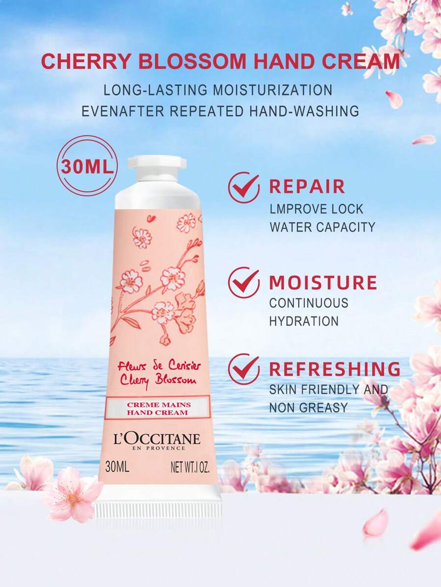 L'Occitane Krim Tangan Provence Cherry Blossom 1,0 Oz/30ml, Menutrisi & Melembutkan - Bunga Sakura - View 1