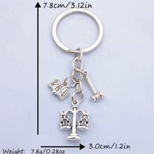 1 件欧美风格平衡正义天平钥匙扣，送给法学院学生、律师、法官的礼物 - 打字機 - 查看 4