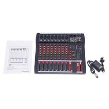 8 Channel Audio Mixer Professional Mixing Console USB Bluetooth Connection - Black - View 8