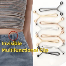 24pcs/12pcs/8pcs Invisible U-Shaped Waist-Cinching Clips, Waist Clips No Nail No Sew To Adjust Pants Waist, Sleeve, Curtain Fixers, Scarf Clips, U-Shaped Anti-Slip Clips For Daily Use On Clothes, Skirts, Headscarves