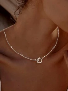 1 chiếc dây chuyền ngọc trai bằng bạc Sterling S925, thích hợp cho nữ giới đeo hàng ngày, cũng là một món quà lý tưởng. Phù hợp để đeo hàng ngày và đi nghỉ mát, hoàn hảo cho Giáng sinh, phù hợp cho mọi mùa. - chuỗi hạt - Xem 1