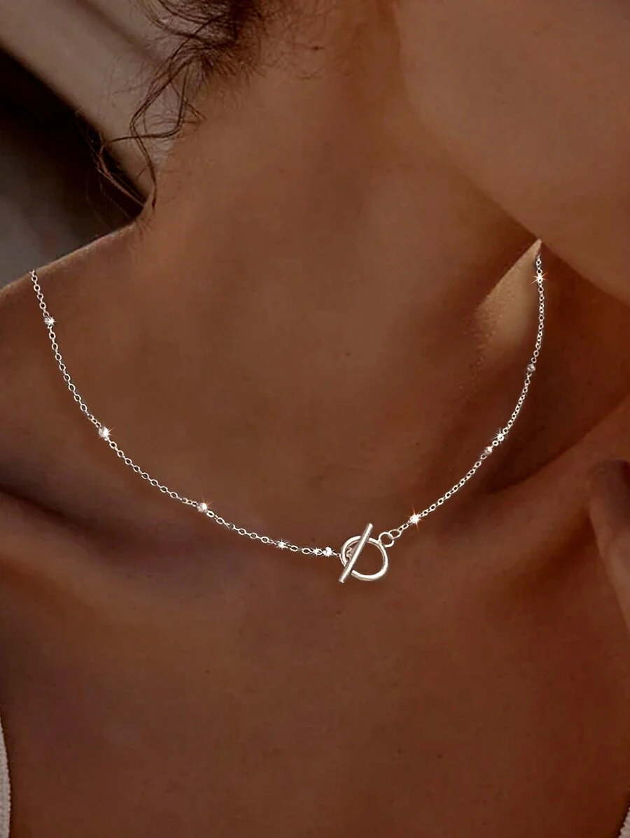 1 chiếc dây chuyền ngọc trai bằng bạc Sterling S925, thích hợp cho nữ giới đeo hàng ngày, cũng là một món quà lý tưởng. Phù hợp để đeo hàng ngày và đi nghỉ mát, hoàn hảo cho Giáng sinh, phù hợp cho mọi mùa. - chuỗi hạt - Xem 1