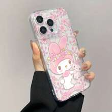 Sanrio Cute Sanrio Floral My Melody Anti-Drop Full Coverage Phone Case Compatible With Apple IPhone 16/15/14/13/12/11/XSMAX/XS/X/XR