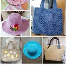 1 Rollo / 300m / 145g / 3mm de Ancho Hilo de papel de rafia para manualidades hechas a mano como sombreros, bolsos, pantallas de lámpara (Nota: Los productos hechos de papel de rafia son artesanías. No se pueden lavar.)