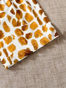 2pcs/Set Toddler & Young Girl Cartoon Deer Print Casual T-Shirt & Shorts Outfit, Fashionable Spring/Summer