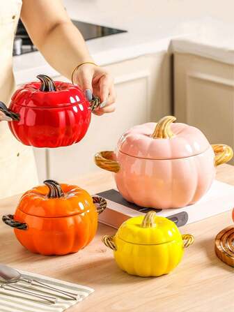 1pc/2pcs 800ml 大号陶瓷双耳汤碗，可用作意大利面碗、汤碗、沙拉碗、甜点碗、早餐碗，适用于家庭厨房、客厅、户外旅行、四季皆宜，可作为礼物