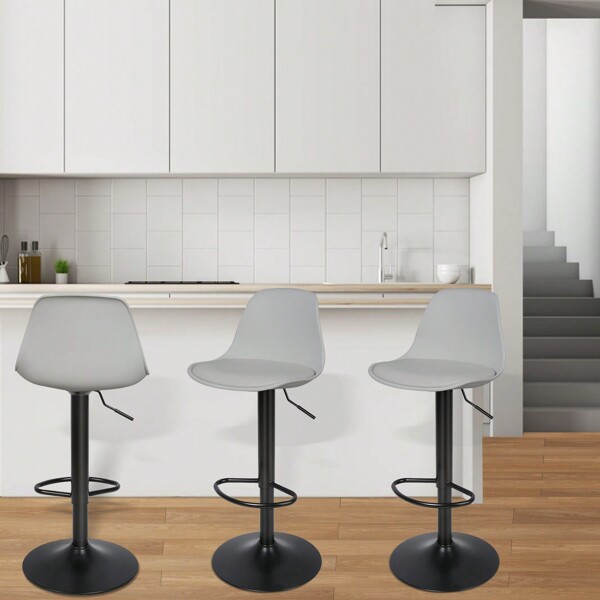 Set di 4 sgabelli da bar, sedia girevole, sgabello da bistrò con altezza regolabile, sgabello da bancone