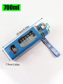 1个700毫升运动水壶，情侣水壶，便携式吸管杯，适合户外活动、聚会、情人节、节日送礼、圣诞节、圣诞装饰、家居圣诞装饰、卧室装饰、圣诞礼物、浴室配件、婚礼、个性化礼物、女士礼物、圣诞节 - 彩色 - 查看 16