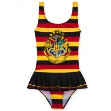 Harry Potter One Piece Swimsuit Swimming Costume Comfy Swimwear Beach Pool - Multicolor - View 1