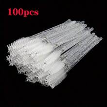 100/50支装睫毛刷、睫毛膏刷（带容器）、一次性软毛眉刷、睫毛嫁接刷、眉刷、蓖麻油刷（并非所有SKU都装在瓶子里）（多种颜色可选）