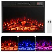 Lifezeal 23" Electric Fireplace Insert With Remote Control Adjustable Flame Color Brightness - View 3