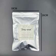 Bolsas de 500g, 300g, 100g de cera de soja natural de alta calidad para hacer velas en casa - Blanco - Ver 6