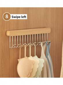 1pc Premium Wooden Wall-Mounted Hanger With Pull-Out Design For Underwear, Vests, Ties, Hats And Scarves, Space-Saving Closet Organizer Bedroom, Organizer, Home Storage, For White T-Shirt Women, Black Pants Women, Ladies Winter Clothes, Dress, Winter Clothes For Ladies, Elegant Woman Dresses, White Shirt For Ladies, Long Sleeve, White Jumpsuit For Women, Spring Dresses For Women, Spring Outfits For Women, Spring, Spring Clothes, Minimalist, Summer Tops Storage
