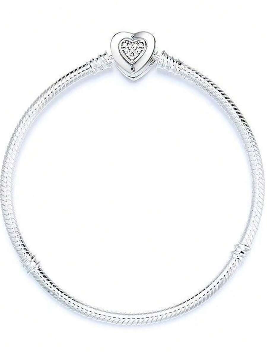 1 pièce Bracelet à breloques mode femme, convient pour le DIY, bracelet à pendentif de base convenant pour un port quotidien, parfait pour les fêtes, cadeau d'anniversaire