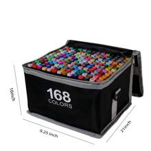 168 Colors Double-Ended Oil-Based Marker Pens With Shoulder Bag & Base - Sets - View 6