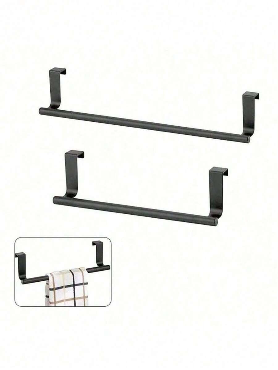 1 giá treo khăn bếp bằng thép không gỉ, màu bạc, kiểu treo trên cửa. - Nhiều màu - Xem 1