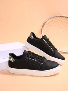 Unisex lässige Sportschuhe für Jugendliche, bequeme Flatschuhe mit weicher Sohle, geeignet für Outdoor-Aktivitäten und den täglichen lässigen Gebrauch - Schwarz - Übersicht 6