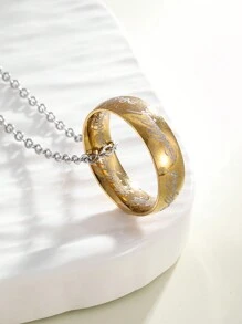 1pc Hobbit Bilbo Baggins & Gollum LOTR Pendant Necklace, Gold & Black, Best Gift For Men - Rings and Necklaces - View 16