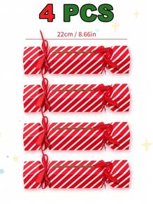 4 件装圣诞惊喜钱拉袋，惊喜拉出钱礼品盒，DIY 矩形圣诞钱拉袋套件，用于现金礼品，圣诞礼品袋，送现金的有趣方式，圣诞节