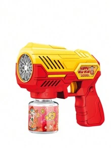 1 szt. Automatyczna maszyna do baniek mydlanych ze światłami, 10-otworowy pistolet do baniek mydlanych Starry, uruchamianie jednym przyciskiem, szybkie dmuchanie baniek, fajne efekty świetlne, odpowiednia dla nastolatków, imprez plenerowych i letniej zabawy, dostępna w kolorze czerwonym/różowym/żółtym. Ręczna zabawka do robienia baniek mydlanych (baterie i płyn do baniek mydlanych nie są dołączone)
