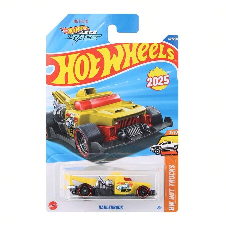 Mattel Coches de juguete Hot Wheels a escala 1:64 para niños y coleccionistas, juguete de coche tipo BMW, karts, vehículos todoterreno, vehículos comerciales, hay varios tipos disponibles como regalo de cumpleaños o navidad - 25B#42HAULERBACK - Ver 1